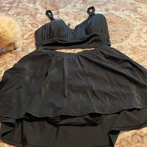 Torrid Size 1 2 Piece Swim-skirt Set